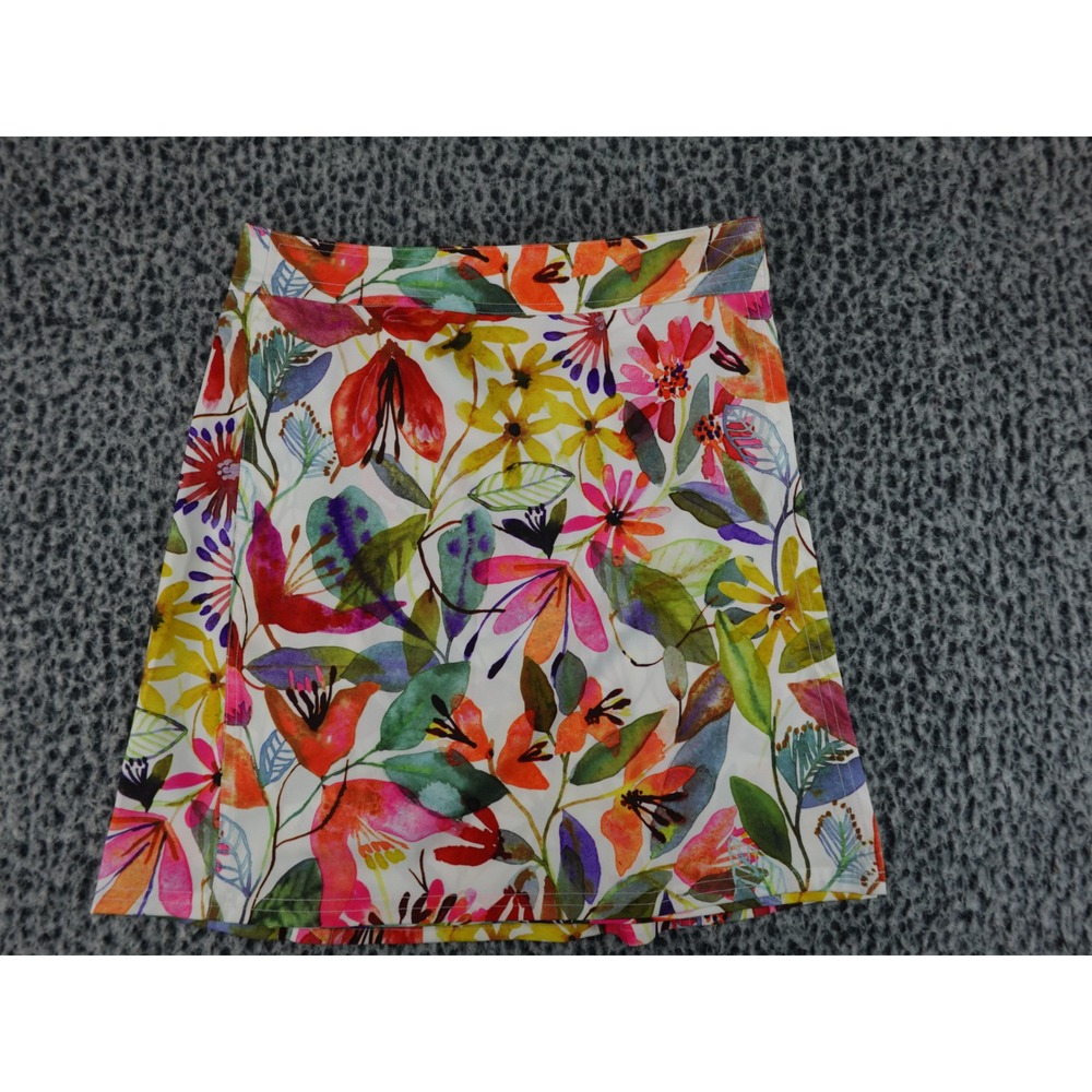 RipSkirt Hawaii Floral Wrap Athletic Skirt XS White Pink Orange Tropical